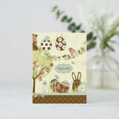 De boom van Pasen en een Drooglijn met Brieven Feestdagenkaart (Staand voorkant)