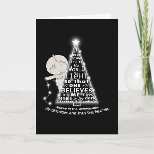 De boom verlichten kaart (Voorkant)