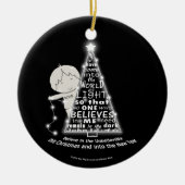 De boom verlichten keramisch ornament (Voorkant)