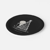 De boom verlichten papieren bordje (Gekanteld)