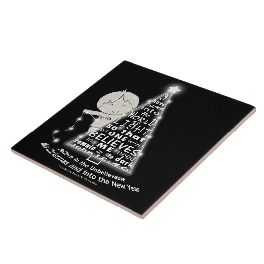 De boom verlichten tegeltje (Zijkant)