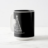 De boom verlichten tweekleurige koffiemok (Voorkant links)