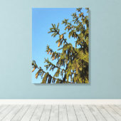 De boom voor Kerstmis Canvas Afdruk (Insitu (Houten vloer))