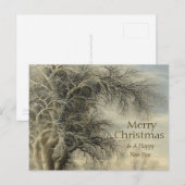 De boomCC0805 Kerstmis van de Winter van Leytens Feestdagenkaart (Voorkant / Achterkant)