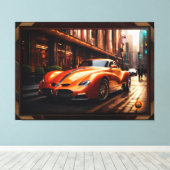 De Boomerang RTZ sportcoupé Canvas Afdruk (Insitu (Houten vloer))