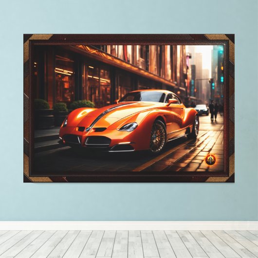 De Boomerang RTZ sportcoupé Canvas Afdruk (Insitu (Houten vloer))