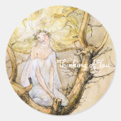 De boomfee ronde sticker (Voorkant)