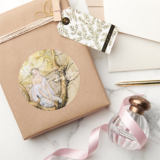 De boomfee ronde sticker (Geschenken)