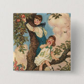 De boomklimmers vierkante button 5,1 cm (Voorkant)