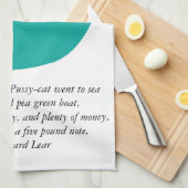 De boomkor en de Pussycat-keukenhanddoek/Tea-sleep Theedoek (Quarter Fold)