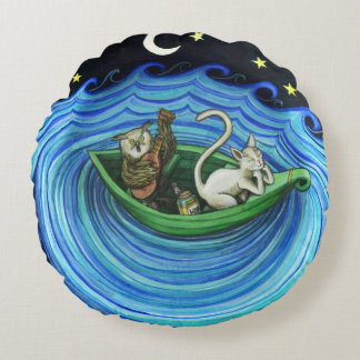 De boomkor en het Sierkussen Pussycat Rond Kussen