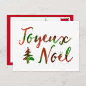 De boomlichten van Noel van Joyeux bokeh Feestdagenkaart (Voorkant / Achterkant)