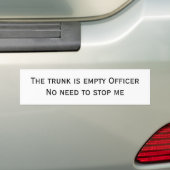 De boomstam is leeg bumpersticker (Op auto)
