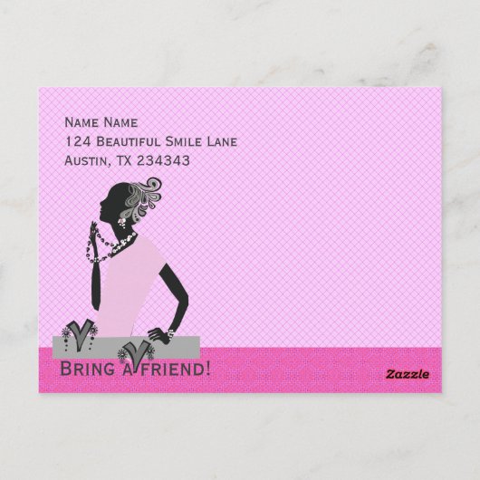 De Boomstam van de Juwelen van de mode toont het Briefkaart (Achterkant)