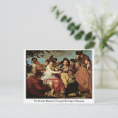 De boomstammen (Bacchus' Triumph) van Diego Velazq Briefkaart (Staand voorkant)