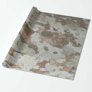 De boomstructuurcamouflage van het vlak kijkt schu cadeaupapier