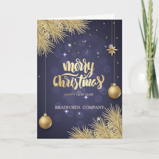 De boomtakken van de pijn, Kogels, Blauwe Kerst Be Feestdagen Kaart (Voorkant)