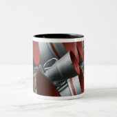 De boosters van het Sojoez TMA-14 ruimtevaartuig 3 Tweekleurige Koffiemok (Center)