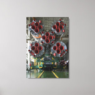 De boosters van het TMA-14-ruimtevaartuig Soyuz Canvas Afdruk