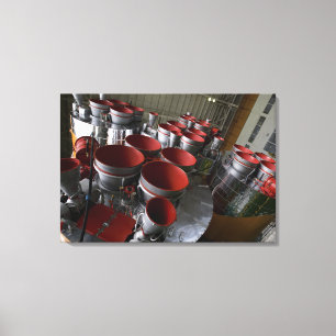 De boosters van het TMA-14-ruimtevaartuig Soyuz Canvas Afdruk