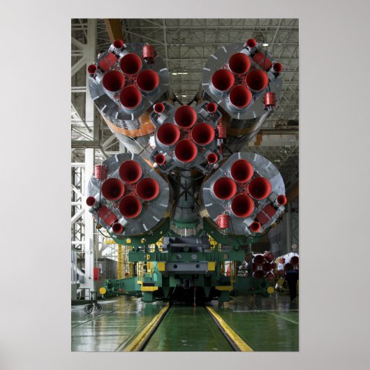De boosters van het TMA-14-ruimtevaartuig Soyuz Poster (Voorkant)