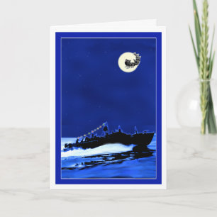 De Boot ChristmasCard 4 van PT Feestdagen Kaart