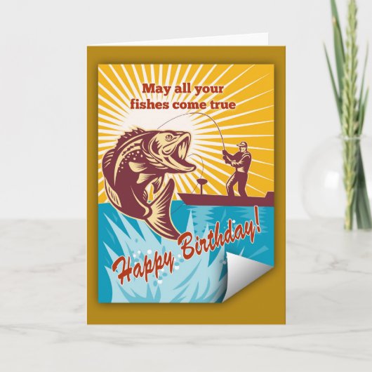 De boot die van de Visser van de vlieg largemouth Kaart (Voorkant)