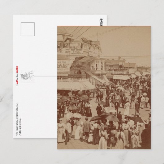 De boot in Atlantic City Briefkaart (Voorkant / Achterkant)