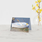 De Boot van de rij met Twee Roeispanen op de water Kaart (Gele Bloem)