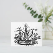 De boot van Ferdinand Magellan 'Victoria' Briefkaart (Staand voorkant)