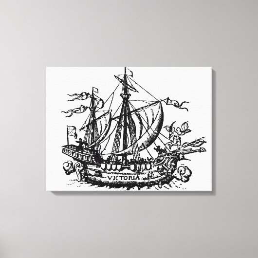 De boot van Ferdinand Magellan 'Victoria' Canvas Afdruk (Voorkant)
