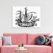De boot van Ferdinand Magellan 'Victoria' Canvas Afdruk (Insitu (Woonkamer))