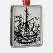 De boot van Ferdinand Magellan 'Victoria' Metalen Ornament (Rechts)