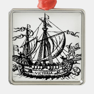 De boot van Ferdinand Magellan 'Victoria' Metalen Ornament