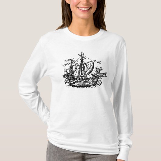 De boot van Ferdinand Magellan 'Victoria' T-shirt (Voorkant)
