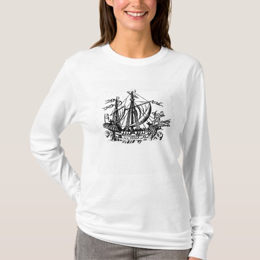 De boot van Ferdinand Magellan 'Victoria' T-shirt (Voorkant)
