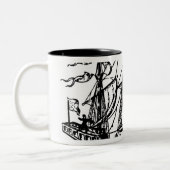 De boot van Ferdinand Magellan 'Victoria' Tweekleurige Koffiemok (Links)