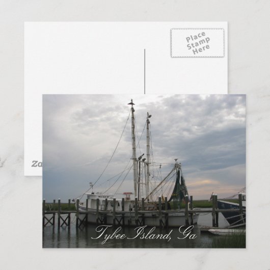 De Boot van garnalen Briefkaart (Voorkant / Achterkant)