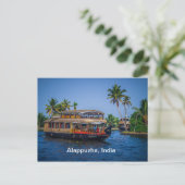 De boot van het huis in Kerala, India Briefkaart (Staand voorkant)