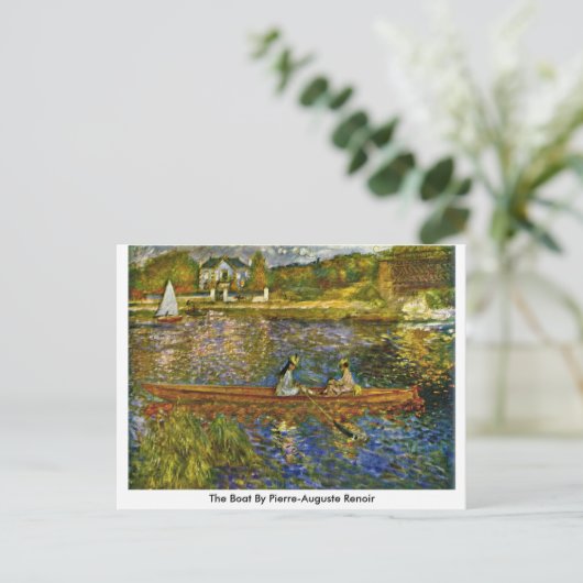 De boot van Pierre-Auguste Renoir Briefkaart (Staand voorkant)