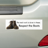 De Boots respecteren Bumpersticker (Op auto)