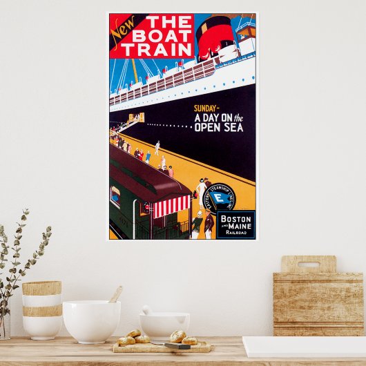 De boottrein poster (Keuken)