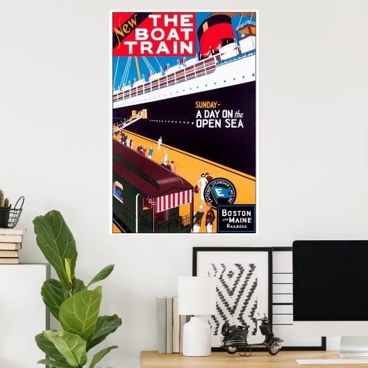 De boottrein poster (Thuiskantoor)