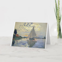 De bootwater die van Monet in le-Petit-Gennevillie Bedankkaart
