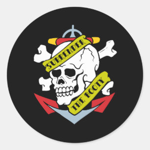 De Booty Skull overdragen Ronde Sticker
