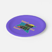 De borden van de schatkist van de oceaan papieren bordje (Gekanteld)