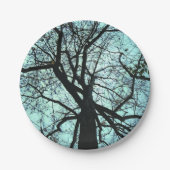 De Borden van het boompapier omhoog Papieren Bordje (Voorkant)