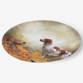 De Borden van het spaniel van Brittany Papieren Bordje (Gekanteld)