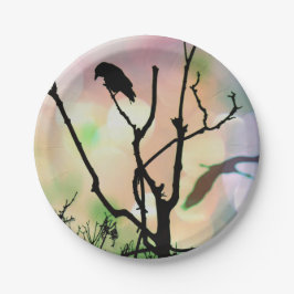 De Borden van Lonely Crow Paper Papieren Bordje