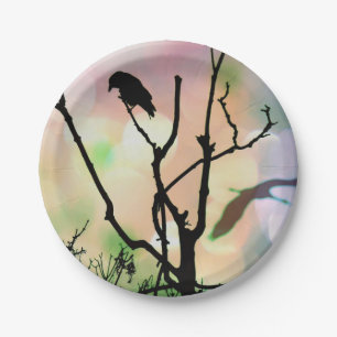 De Borden van Lonely Crow Paper Papieren Bordje